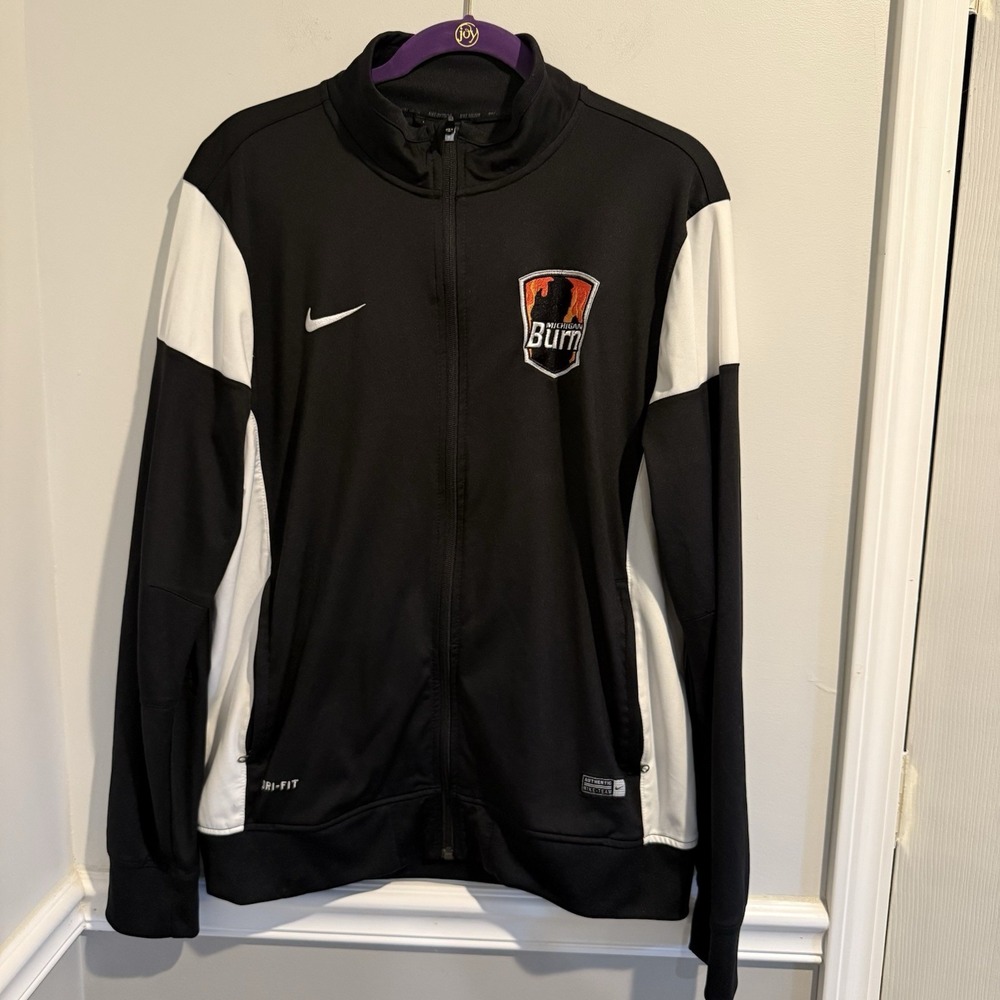 Nike Michigan Burn Soccer Club full-zip Dri-Fit jacket Zip up Front Pockets L